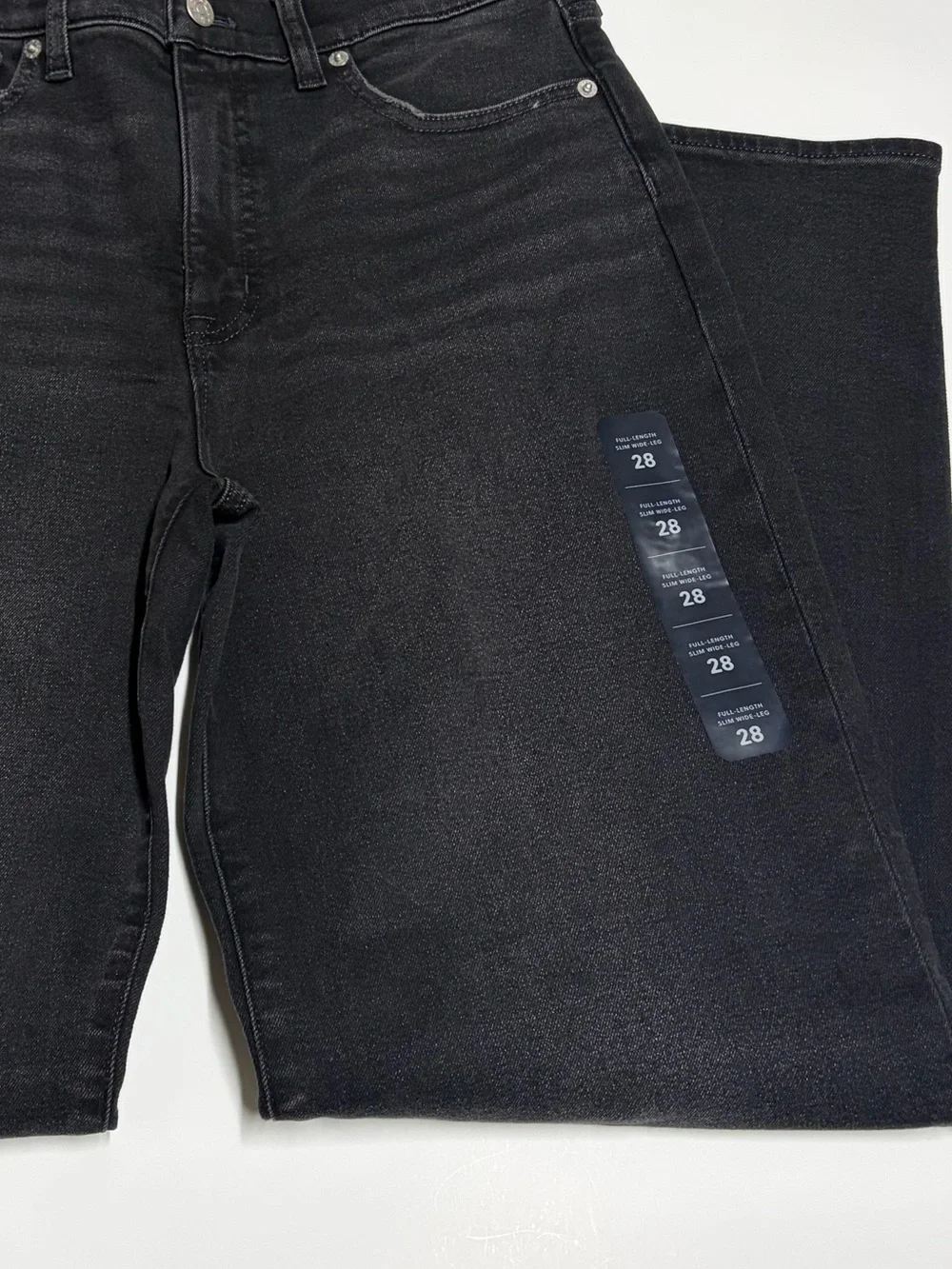 J. Crew Full Length Wide Leg Black Jeans